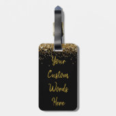 Aangepast verjaardagsfeestcadeau gepersonaliseerd bagagelabel (Achterkant verticaal)