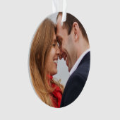 Aangepast Verliefd Koppel Foto Kerst Ornament (voorkant)
