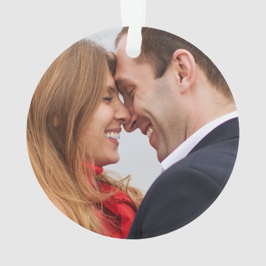 Aangepast Verliefd Koppel Foto Kerst Ornament (achterkant)