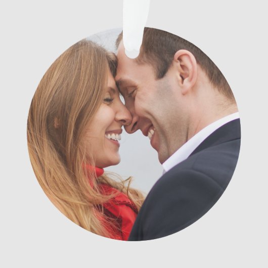 Aangepast Verliefd Koppel Foto Kerst Ornament (voorkant)