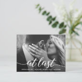 Aangepast Verloving foto op laatste bruiloft Briefkaart (Staand voorkant)