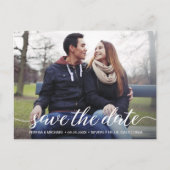 Aangepast Verloving van Foto Modern script Briefkaart (Voorkant)