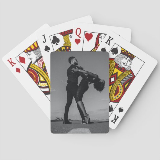 Aangepast Verloving voor paardenfotoweddenschappen Pokerkaarten (Achterkant)