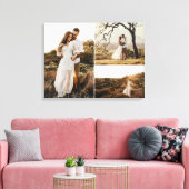 Aangepast verlovingsbord met 3 foto's canvas afdruk (Insitu (Woonkamer))