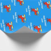 Aangepast verpakkingspapier van Birthday | helikop Cadeaupapier (Hoek)