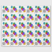 Aangepast verpakkingspapier van Birthday met ballo Cadeaupapier (Vlak)