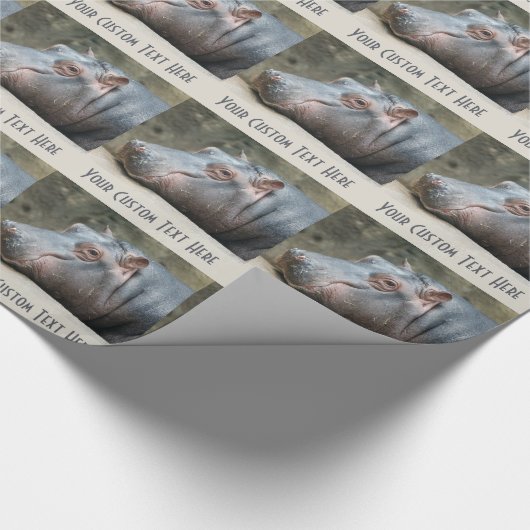 Aangepast verpakkingspapier voor hippopotamus cadeaupapier (Hoek)