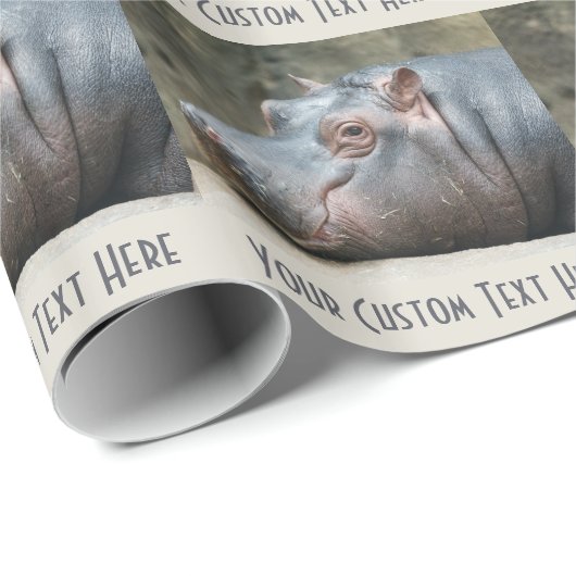 Aangepast verpakkingspapier voor hippopotamus cadeaupapier (Rol Hoek)