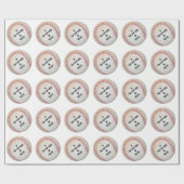 Aangepast verpakkingspapier voor honkbal cadeaupapier (Vlak)