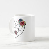 Aangepast verpleeghuis Floral Stethoscoop Koffiemok (Voorkant links)