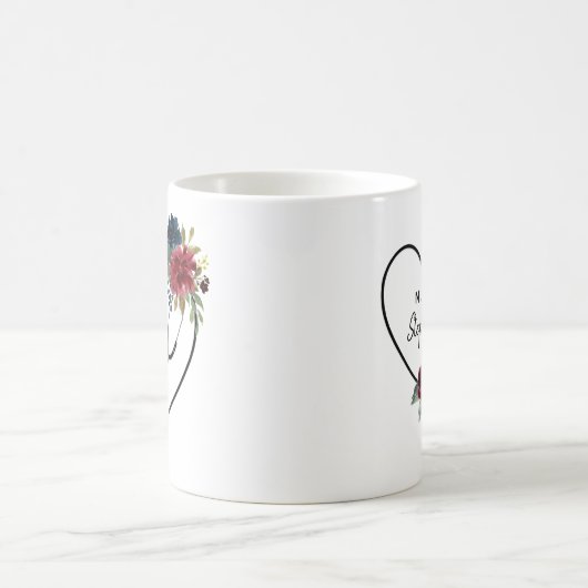 Aangepast verpleeghuis Floral Stethoscoop Koffiemok (Center)