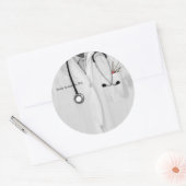 Aangepast verpleegkundig Afstuderen Ronde Sticker (Envelop)