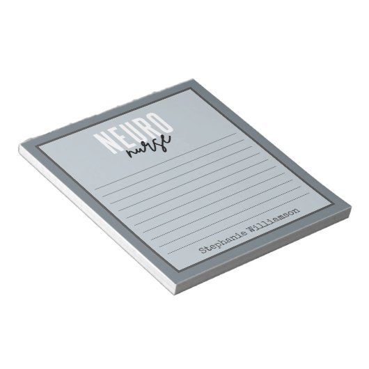 Aangepast verpleegkundige Neuro Neurowetenschappen Notitieblok (Schuin)