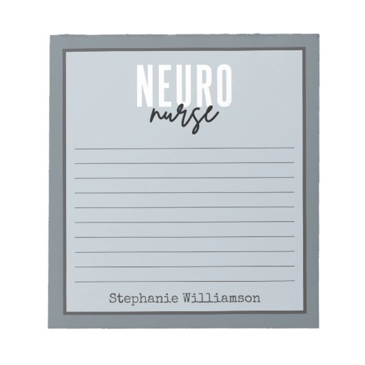 Aangepast verpleegkundige Neuro Neurowetenschappen Notitieblok (Voorkant)