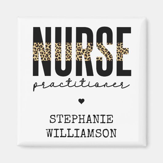 Aangepast verpleegkundige NP-cheetah-Afstuderen Magneet (Voorkant)