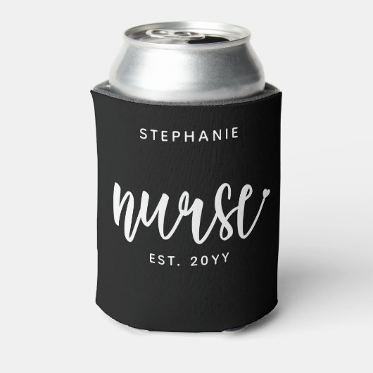 Aangepast verpleegster Est Typografie Nurse RN afs Blikjeskoeler (Blikje Achterkant)