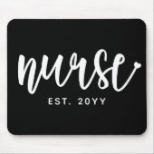 Aangepast verpleegster Est Typografie Nurse RN afs Muismat (Voorkant)