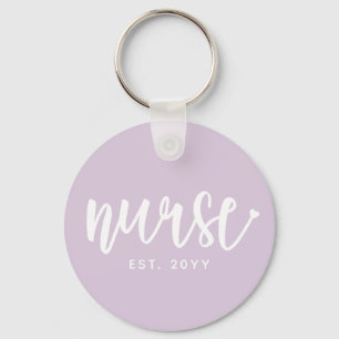 Aangepast verpleegster Est Typografie Nurse RN afs Sleutelhanger