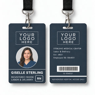 Aangepast verpleegster foto logo barcode ziekenhui badge