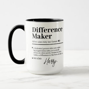 Aangepast verschil maker, cadeau voor mentorwaarde mok