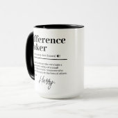 Aangepast verschil maker, cadeau voor mentorwaarde mok (Voorkant links)
