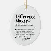 Aangepast verschil maker, mentor waarderingsgesche keramisch ornament (Rechts)