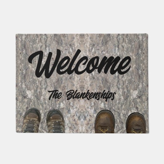 Aangepast versleten Boots WELCOME Doormat Deurmat (Voorkant)