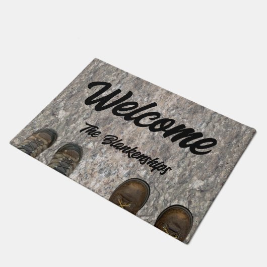 Aangepast versleten Boots WELCOME Doormat Deurmat (Schuin)