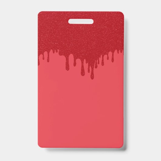 Aangepast verticaal badge – Rode Drip Design (Voorzijde)