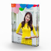 Aangepast verticaal fotoblok – Afbeelding en tekst (Rechts)