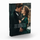 Aangepast verticaal fotoblok – Afbeelding en tekst (Links)