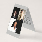 Aangepast, verticaal gevouwen Visitekaartje (Achterkant)