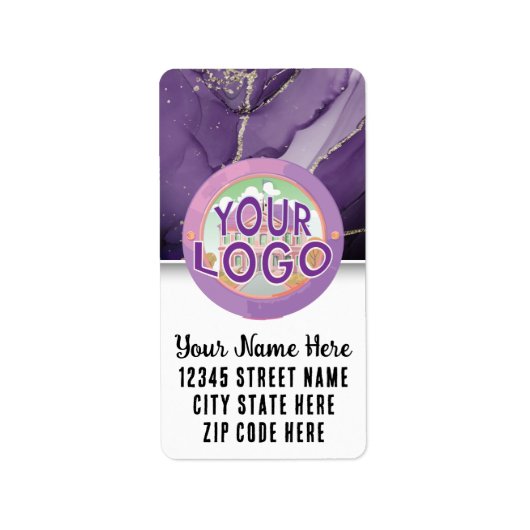 Aangepast verticaal ontwerp Elegante zakelijke Log Etiket (Voorkant)