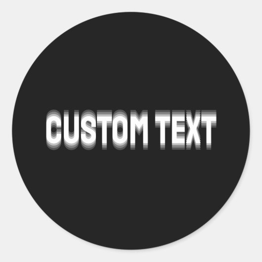 Aangepast vervormd glitch-teksteffect ronde sticker (Voorkant)