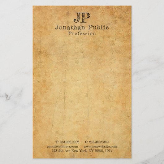 Aangepast vervormd tekstpapier Oud papier Leerder (Voorkant)