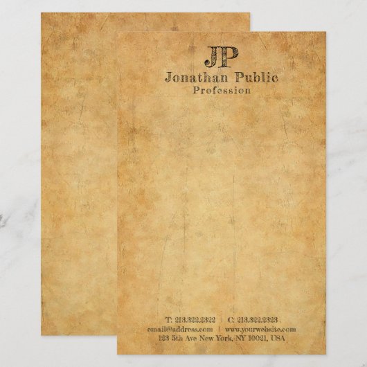 Aangepast vervormd tekstpapier Oud papier Leerder (Voorkant / Achterkant)