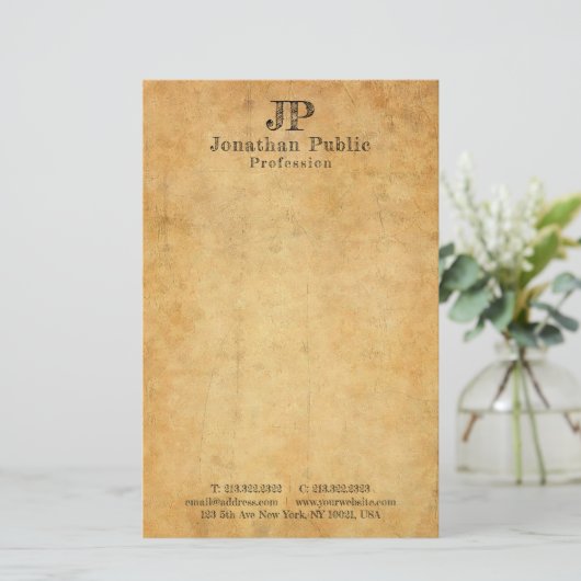 Aangepast vervormd tekstpapier Oud papier Leerder (Staand voorkant)