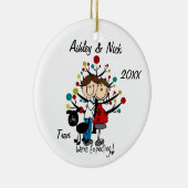 Aangepast verwacht paar met hond ornament (Rechts)