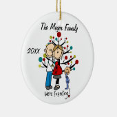 Aangepast verwacht paar met Toddler Boy Ornament (Rechts)