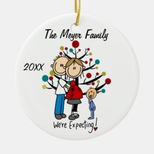Aangepast verwacht paar met Toddler Boy Ornament