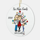 Aangepast verwacht paar met Toddler Boy Ornament (Links)