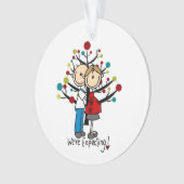 Aangepast verwacht paardevakantie acrylversiering ornament (voorkant)