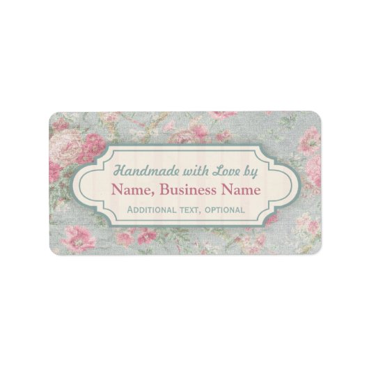 Aangepast verwerkt met liefdeslabels Shabby Chic Etiket (Voorkant)