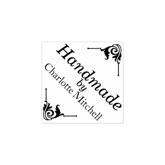 Aangepast verwerkt met persoonlijke naam rubberstempel (Afrduk)