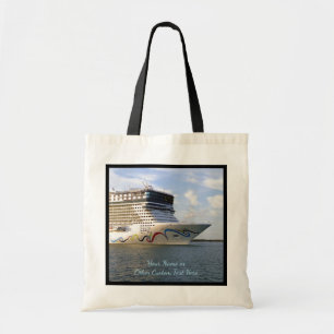 Aangepast verzendblok voor gedecormeerd cruiseschi tote bag