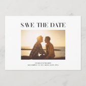 Aangepast | Vet Foto Lijst Moderne tekst Save The Date (Voorkant)