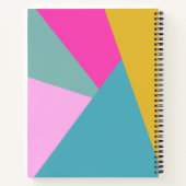 Aangepast vet pastel geometrisch kleurenblok ontwe notitieboek (Achterkant)