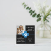 Aangepast Veterinair Visitekaartje met Foto (Staand voorkant)
