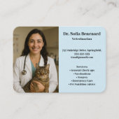 Aangepast Veterinair Visitekaartje met Foto (Voorkant)