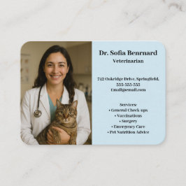 Aangepast Veterinair Visitekaartje met Foto